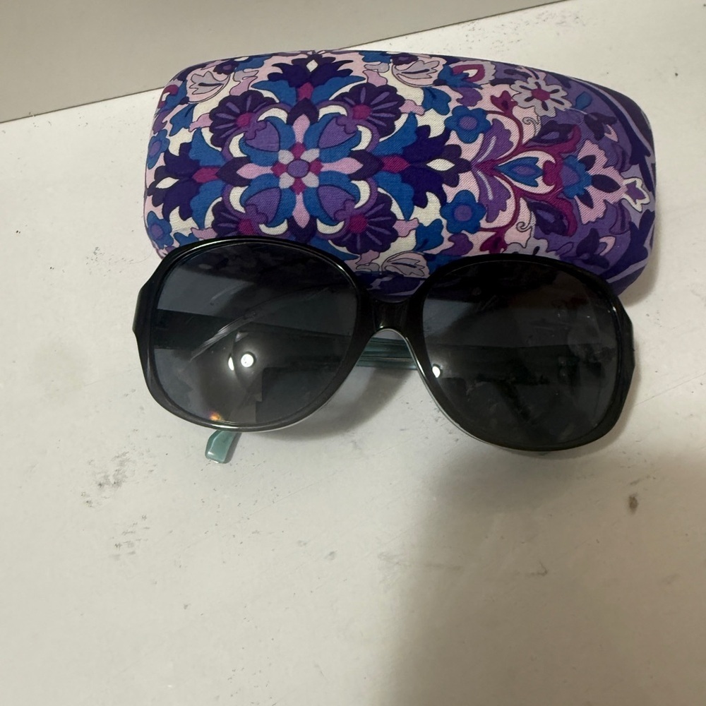 Vera Bradley Stylish Black Oversized Women's eyeglasses with matching case